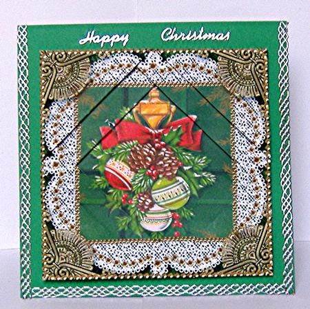 Christmas Knocker 5inch Triangle Edge Spiral Stacker by Maxine Jones