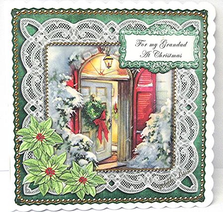 Christmas Door Grandad at Christmas 8in Sentiment Topper by Maxine Jones