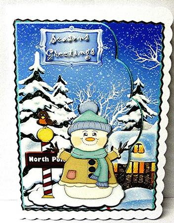 Scalloped Snowman Scene with Step by Step by Maxine Jones