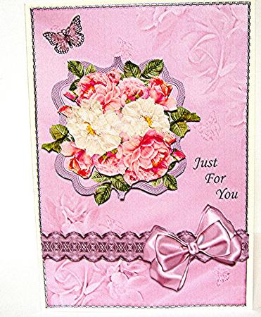 Roses, Lace, Ribbon and a Butterfly! by Maxine Jones