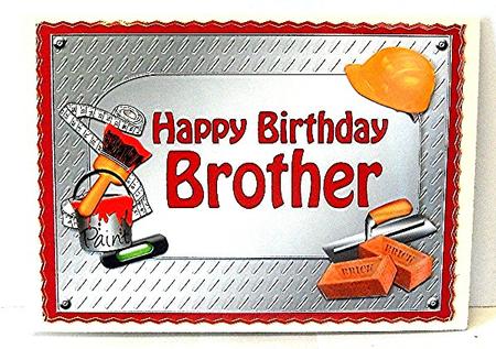 5x7 Birthday Brother Handyman Tools 3D Decoupage by Maxine Jones