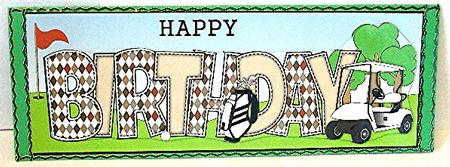 Golf Birthday Large Dl by Maxine Jones