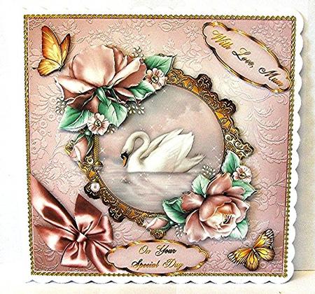 Celestial Swan 8" Square Card Mini-kit by Maxine Jones