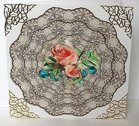 Roses for You Vintage Doily Trio Topper by Maxine Jones