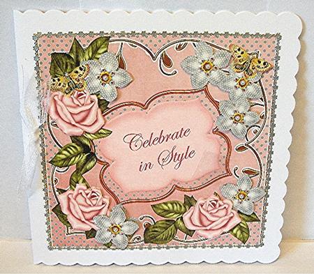 Pinksilver Fmk Celebrate in Style 7in Fancy Decoupage Topper by Maxine Jones