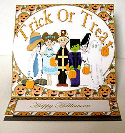 Trick or Treat Easel Card by Maxine Jones