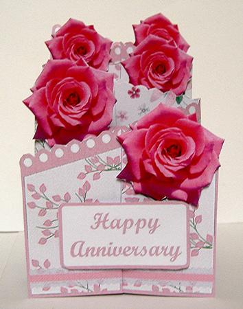Pink Rose Cascade Card Kit by Maxine Jones