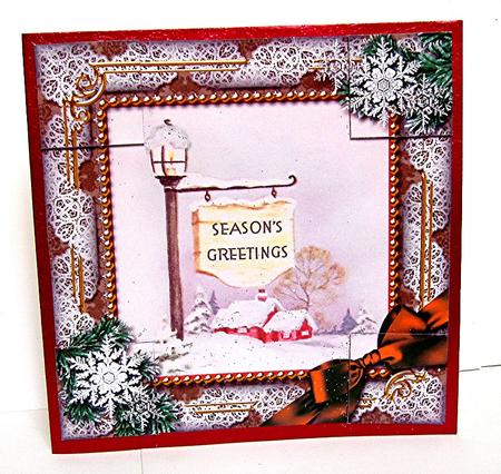 Pub Sign Snow 8inch Picture Sheet by Maxine Jones