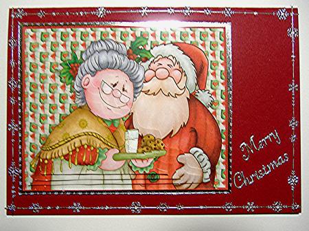 Mr Amd Mrs Claus Wavy Edge Topper by Maxine Jones