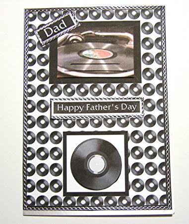 Record Player Card Front by Maxine Jones