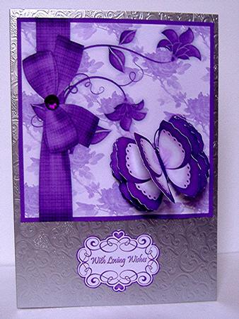 3D Butterfly Embellsihment 4 and Card Front by Maxine Jones