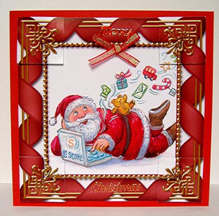 E-shop Santa 8inch Picture Sheet by Maxine Jones