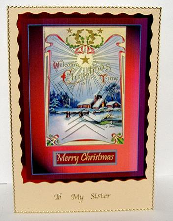 Star Shaped Pyramid Vintage Xmas by Maxine Jones