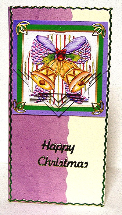 Christmas Bells with Holly Star Pyramid by Maxine Jones