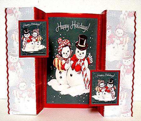 Mr and Mrs Ladyman Snow Family by Maxine Jones
