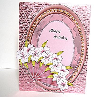 Lily Fan and Frame Doodles by Maxine Jones