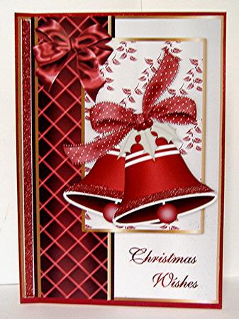 Christmas Bells 3 - A4 Card Front by Maxine Jones