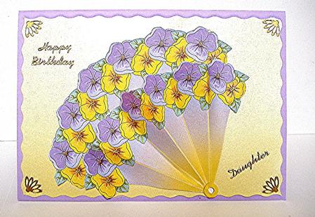 Floral Doodles Pansy Fan Toppers by Maxine Jones