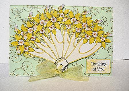 Daffodil Doodles Fan Sheet by Maxine Jones