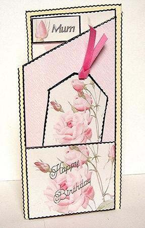 Rose Cascade with Bookmark by Maxine Jones