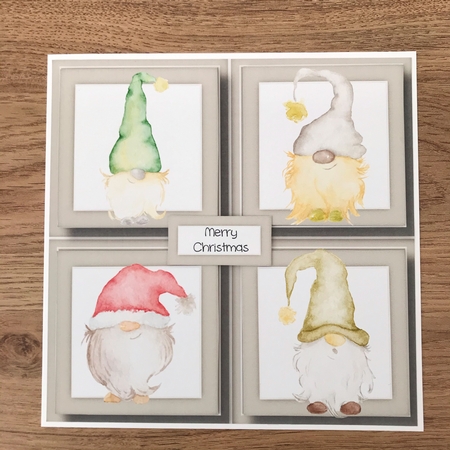 Christmas Gnomes Quad Frame by Maxine Ottewell