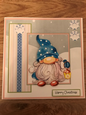 Christmas gnome 7x7 by Maxine Ottewell