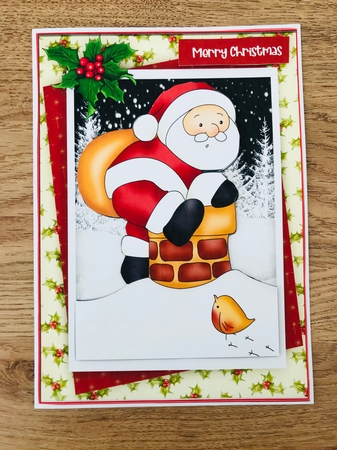 A5 Gorgeous Santa Robin by Maxine Ottewell