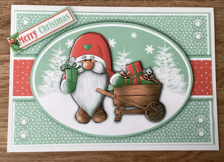 Gnome With Wheelbarrow 2 A5 Mini Kit  by Maxine Ottewell