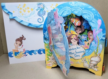 Mer-mazing Tales Behind the Door Tunnel Card by Maxine SANDIAN