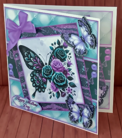 Butterfly Flowers Mini Kit 2 7X7 by Maxine SANDIAN