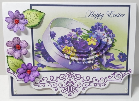 Vintage Easter Flowers Oval Pyramid by Maxine SANDIAN