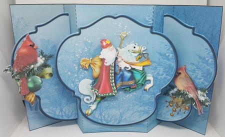 Santa's Ride Pop Out Card by Maxine SANDIAN