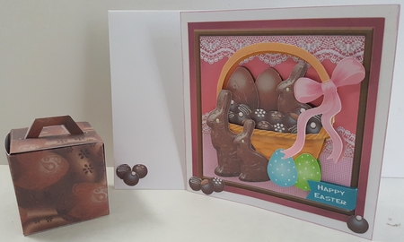 Chocolate Egg Basket Easter Mini Kit and Box by Maxine SANDIAN