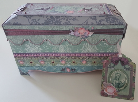 Shabby Chic French Jewellery Chest - Parisienne Rose by Maxine SANDIAN