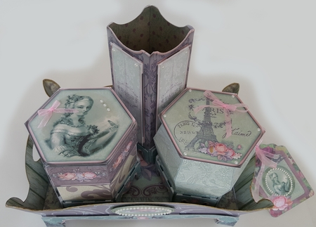 Shabby Chic French Vanity Set - Parisienne Rose by Maxine SANDIAN