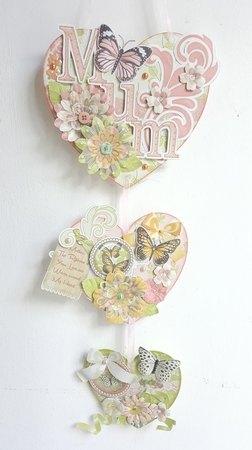 Just for Mum  Hanging Hearts Trio by Maxine SANDIAN