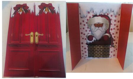 Lovely Santa in the Chimney, Gatefold by Melanie Johnston