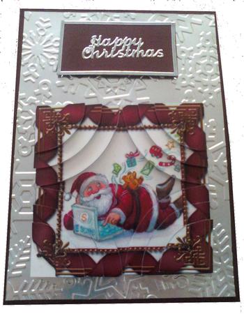 E-shop Santa All 4 Rounded Corner Card Front by Melanie Johnston