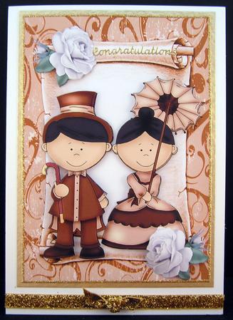 Vintage Kids on a Scroll by Melanie Brewin