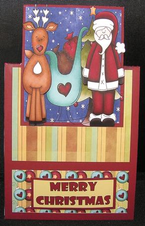 Waiting for Santa Over the Edge Card by Melanie Brewin