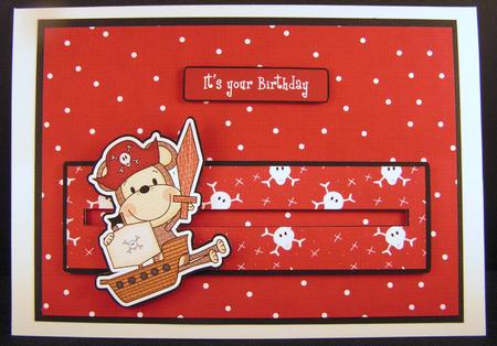 Little Monkeys Pirate Adventure Slider Card by Melanie Brewin