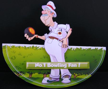 Bowling Dude Wobble Card. by Melanie Brewin