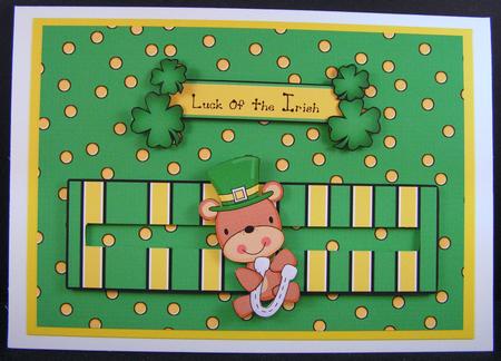 St Patricks Day Slider Card by Melanie Brewin