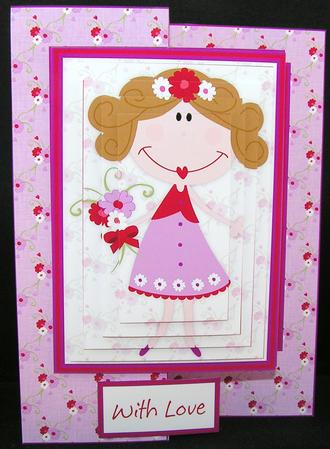 Pretty Flower Girl Foldback Card Kit by Melanie Brewin