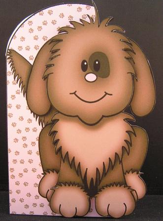 Scruff the Dog Shaped Card by Melanie Brewin