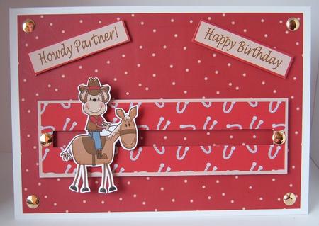 Little Monkeys Wild West Slider Card by Melanie Brewin