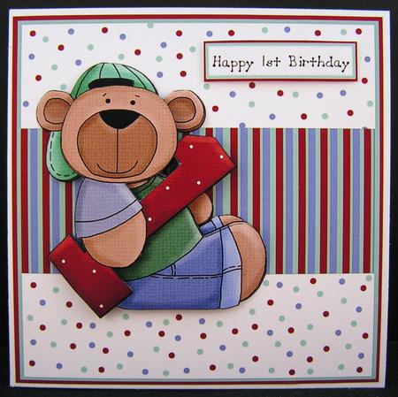 Birthday Bear - First Birthday by Melanie Brewin