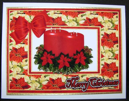 Red Candles, Red Poinsettias by Melanie Brewin
