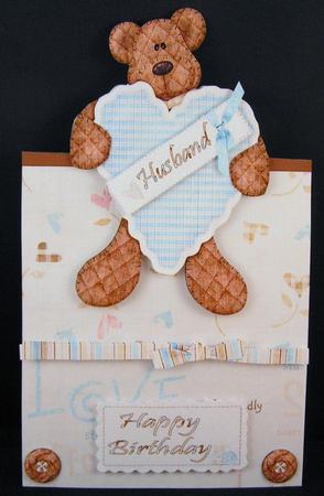 A Beary Special Love Husband Over the Edge Card by Melanie Brewin