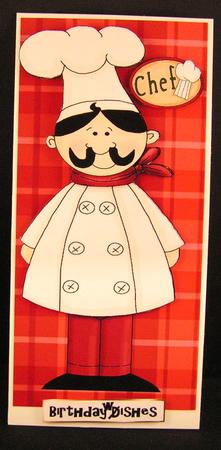 Chef Dl Card Front and Layers by Melanie Brewin